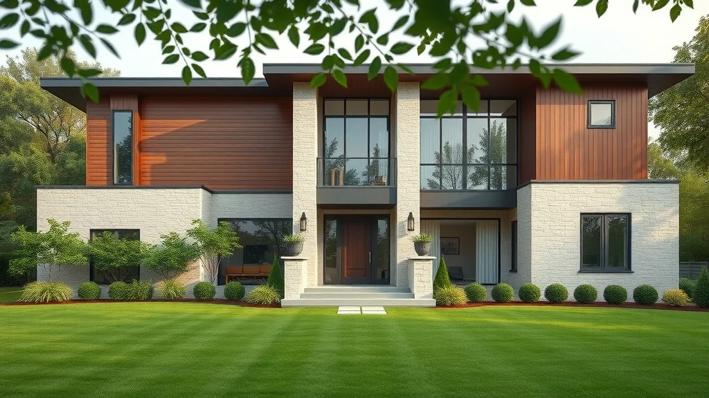 Inviting modern luxury home exterior custom home trends homeowners love lush green landscape stone wood facade St Louis