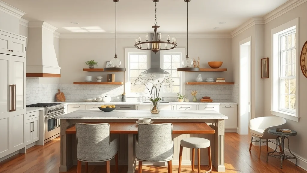 Inspiring St Louis kitchen-dining renovation; elegant island, pendant lighting, interior renovations St Louis MO