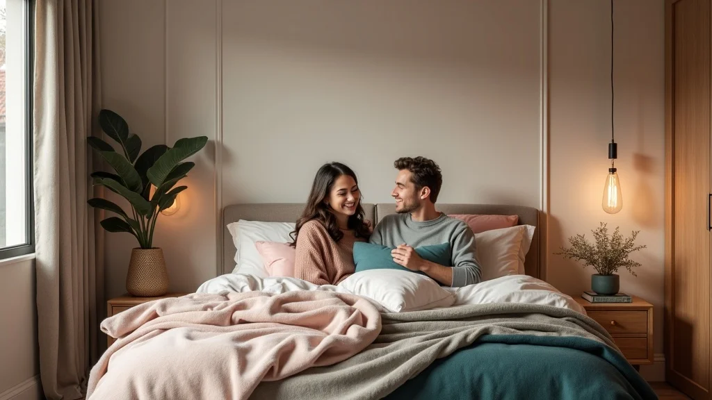 Serene, luxurious primary bedroom renovation with owners making the bed, showing strategic budgeting for high-end bedrooms